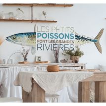 Sticker Proverbe Les petits poissons