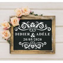 Sticker mariage couple et date