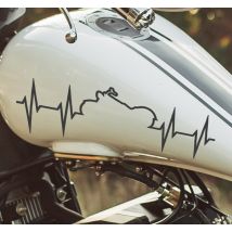 stickers de moto personnalisés de battement de coeur