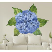 stickers muraux fleurs bleues