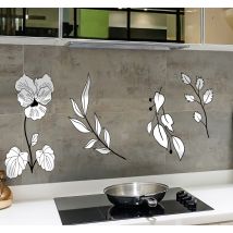 Sticker fleur armoires de cuisine