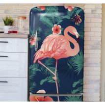 Sticker frigo grand flamant rose