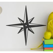 Stickers muraux boussole rose de voyage