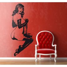 Sticker décoratif pin up sexy