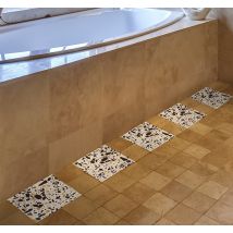 Sticker sol imitation marbre terrazzo