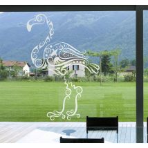 Sticker décoratif illustration flamant rose