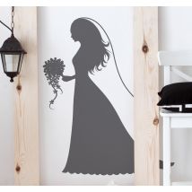 Sticker mariage silhouette de la mariée