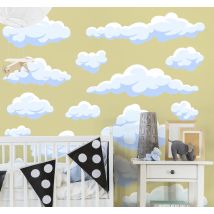 Sticker mural Chambre Enfant Nuages réalistes