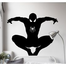 Sticker Mural Super Héro Silhouette de spiderman
