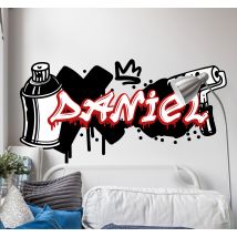 Sticker graffiti urbain couleurs minimales