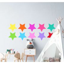Sticker pour Sol étoiles colorées