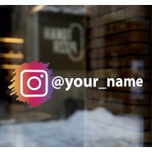 Sticker vitrine personnalisé logo Instagram