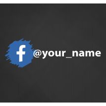 Sticker vitrine personnalisé Facebook logo