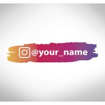 Sticker vitrine personnalisé Instagram coup de peinture
