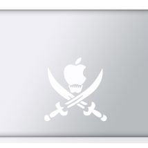Sticker mac apple pirate