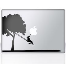 Sticker PC portable arbre balançoire