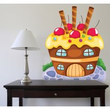 Sticker enfant maison de sucreries