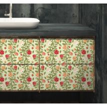 Sticker Deco Meuble Ensemble de roses vintage
