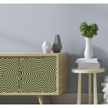Papier adhésif pour meuble illusion psychédélique