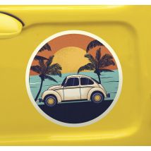 Sticker voiture bienvenue dans la voiture des années 70
