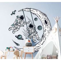 Sticker chambre enfant l'univers est mon terrain