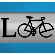 Sticker vélo Love avec bicyclette