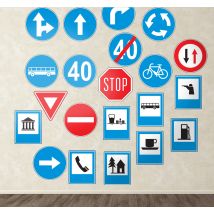 Sticker panneaux de signalisation divers