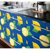 Sticker Meuble Main dessiner des citrons