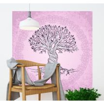 Sticker Mural Arbre Style mandala arbre de vie