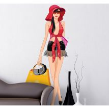 Sticker fashion girl summer