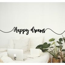 Sticker Texte Ligne élégante de rêves heureux