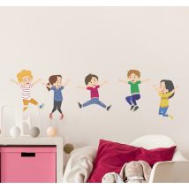 Sticker Mural Chambre Enfant Enfants sautant