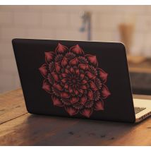 Sticker PC Fleur rouge mandala