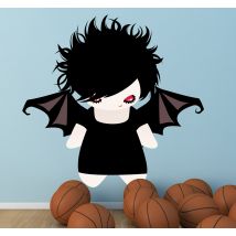 Sticker enfant femme chauve souris