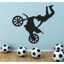 Sticker mural chambre moto cross freestyle