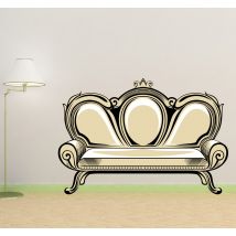 Autocollant mural sofa ancien
