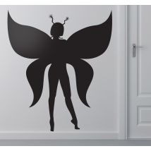 Sticker enfant silhouette fée antennes