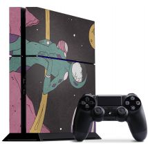 Autocollant PS4 fille de l'espace