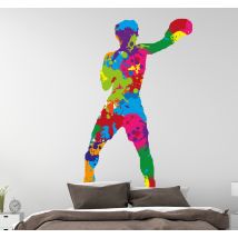 Sticker de Sport Extrême Couleurs splash boxer