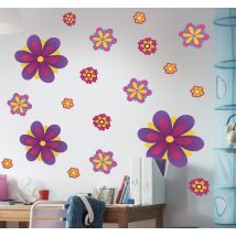 Sticker fleurs des années 70 vintage