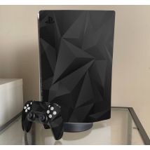 Autocollant PS5 Noir 3d géométrique