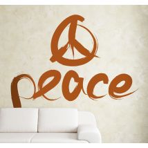 Sticker logo Peace and Love
