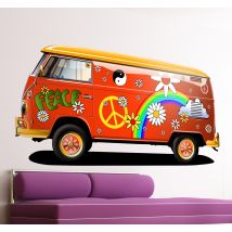 Sticker décoratif van hippie