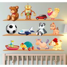 Sticker enfant jouets étagères