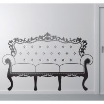 Autocollant canape retro