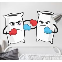 Sticker combat de coussins