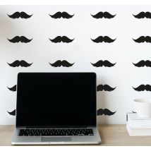 Sticker Mural Personalisé sticker de moustache