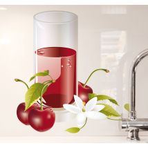 Sticker cuisine boisson cerises