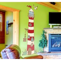 Sticker enfant phare mouette