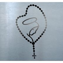 Sticker voiture chapelet Marie